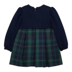 ABEL & LULA abito tinta unita con fantasia a quadri Blu per Bambina 5512 BLU ABEL & LULA 