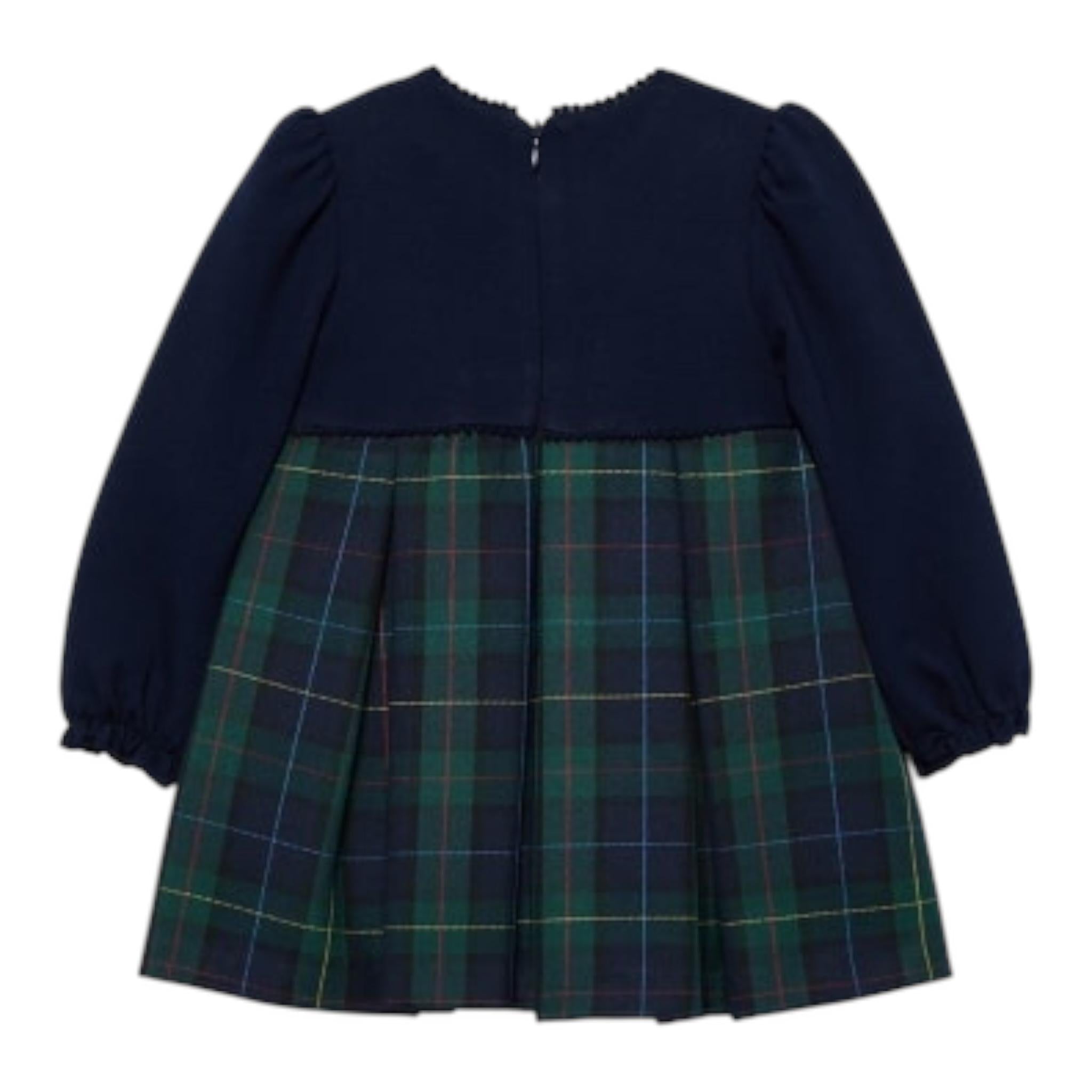 ABEL & LULA abito tinta unita con fantasia a quadri Blu per Bambina 5512 BLU ABEL & LULA 