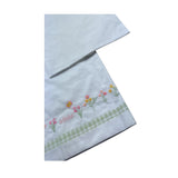 Le Bebe' Lenzuola Set 3 Pezzi Tinta Unita con Stampa per Neonata LBG6234 BIANCO LE BEBE' 