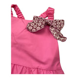 M+E' Abito Tinta Unita con Applicazione Fiocco per Bambina UE1709X ROSA M+E' 