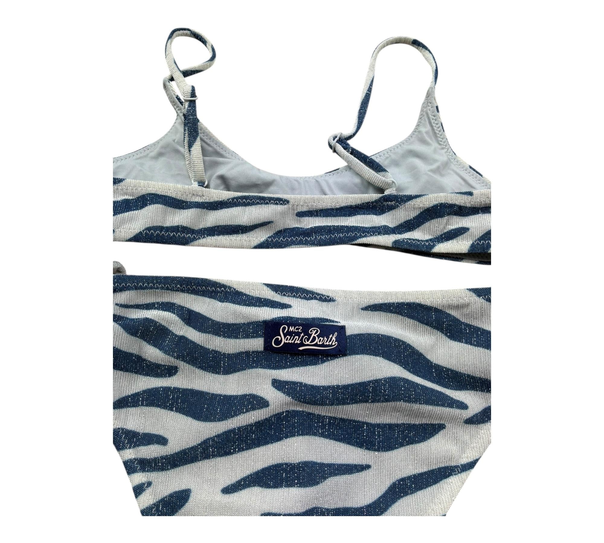 Saint Barth Costume 2 Pezzi Fascia-Mutandina per Bambina PALOMAA BLU SAINT BARTH 