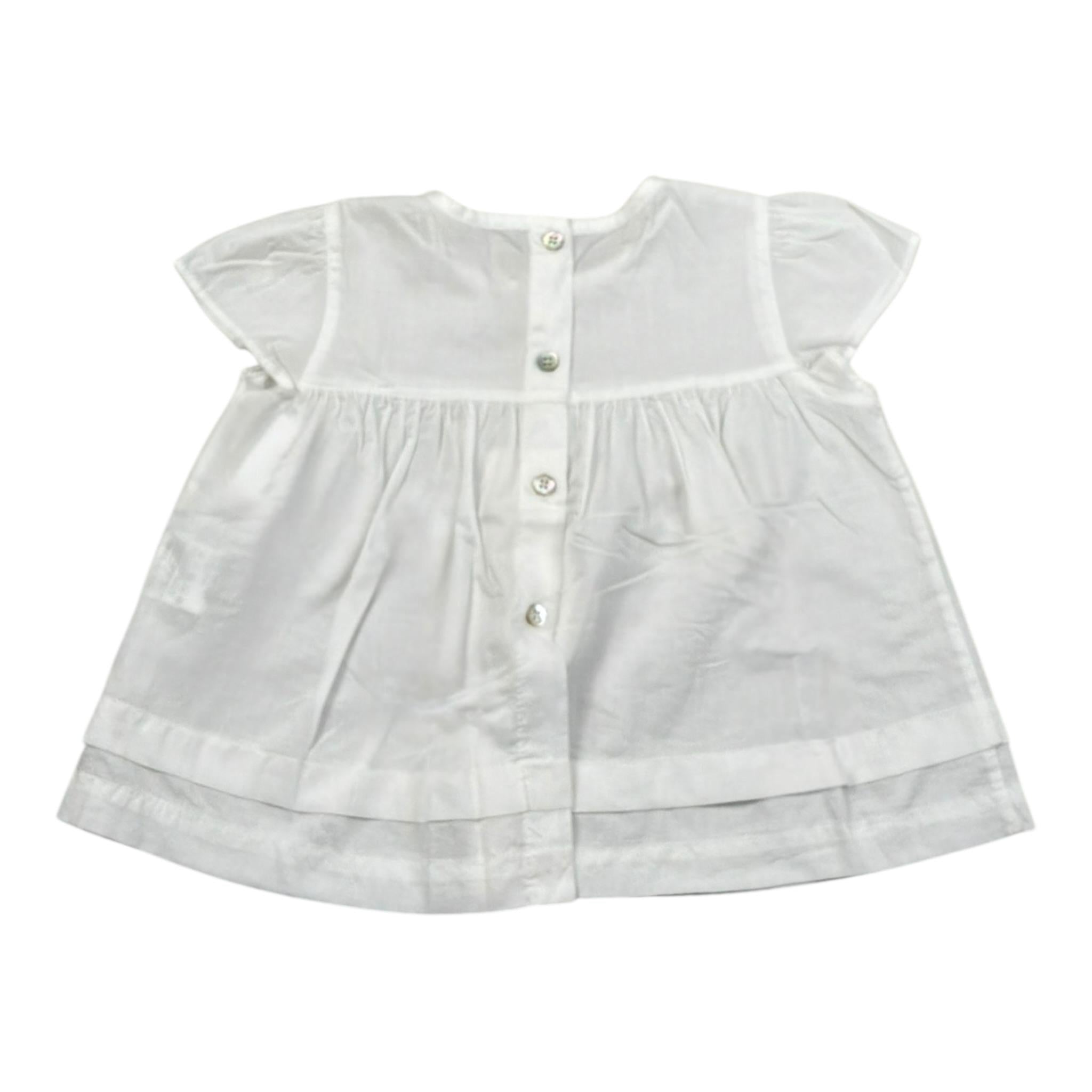 Zhoe & Tobiah Camicia Mezza Manica Tinta Unita per Neonata RTT11BN PANNA ZHOE & TOBIAH 