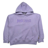 Just Cavalli Felpa Chiusa Girocollo Tinta Unita con Logo per Bambina JGP26013FEA LILLA JUST CAVALLI 