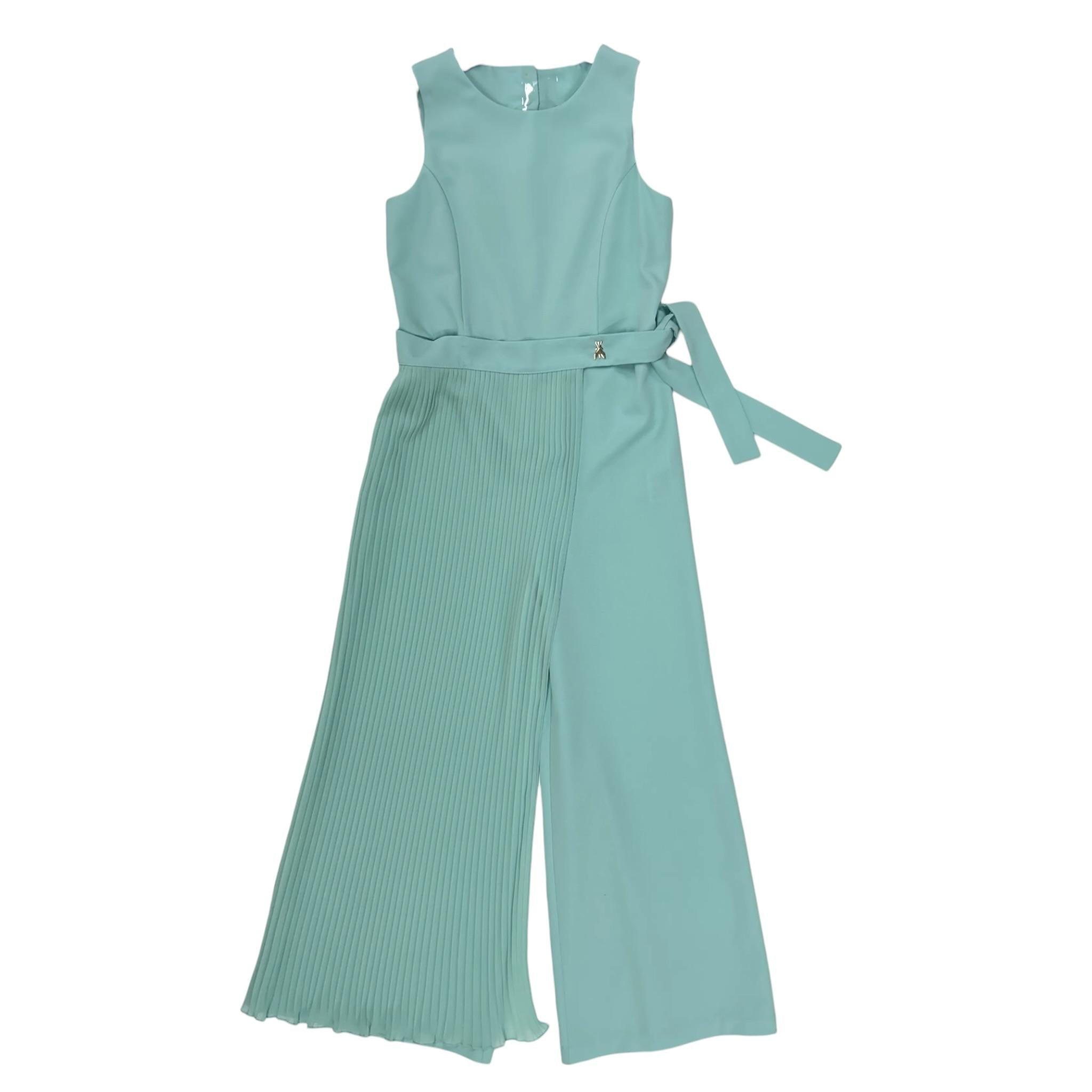 Patrizia Pepe Tuta Giromanica Tinta Unita per Bambina 7T0019 VERDE ACQUA PATRIZIA PEPE 