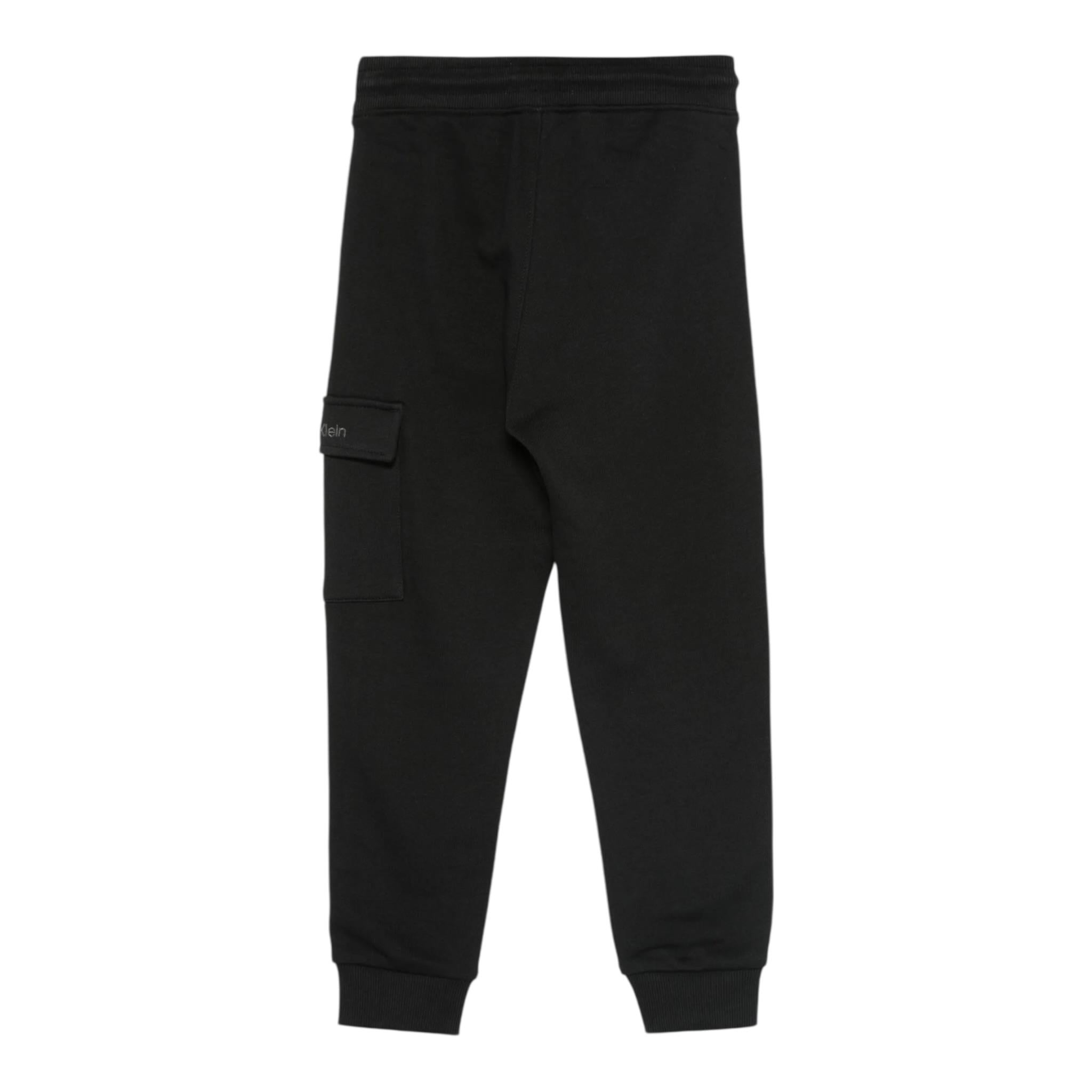 Calvin Klein Pantalone Tuta Tinta Unita per Bambino IB0IB02409Q NERO CALVIN KLEIN 
