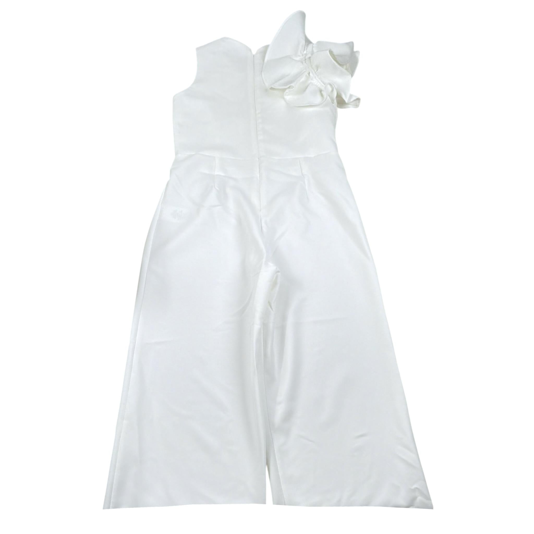 Magil Tuta Intera Tinta Unita Giromanica per Bambina HN28039 BIANCO MAGIL 