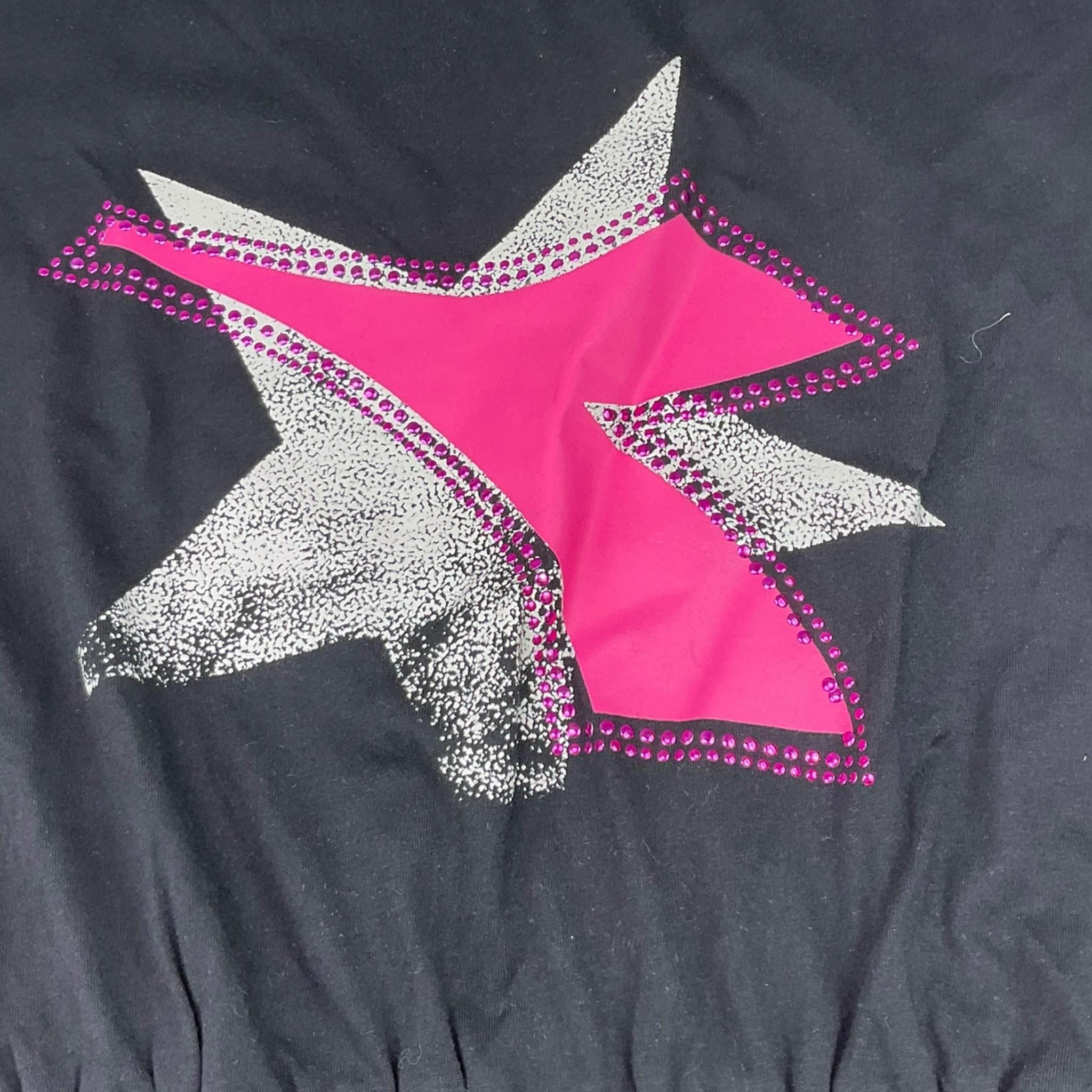 Diadora Abito Tinta Unita con Stampa per Bambina S4DIJGDR118 NERO DIADORA 