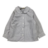 Little Bear Camicia Tinta Unita Manica Lunga con Fantasia Bianco per Neonato