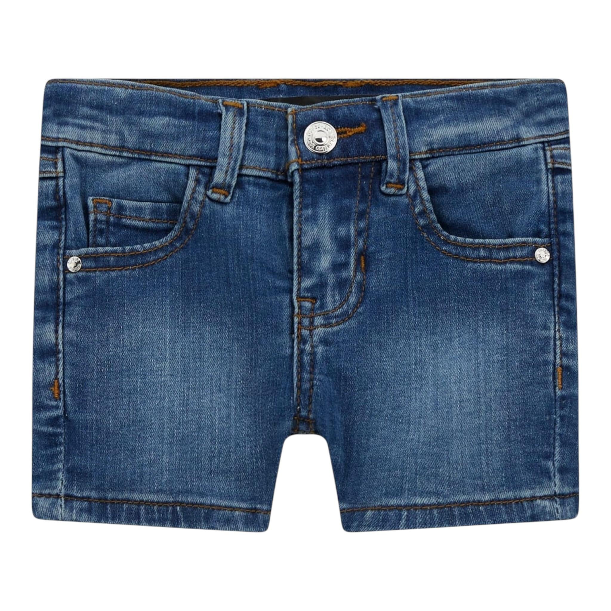 Guess Bermuda Tinta Unita In Denim per Neonato K4RD09D4CA0 BLU GUESS 