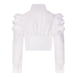 FUN & FUN camicia manica lunga tinta unita con cravatta Bianco per Bambina FJSH00449 BIANCO FUN & FUN 