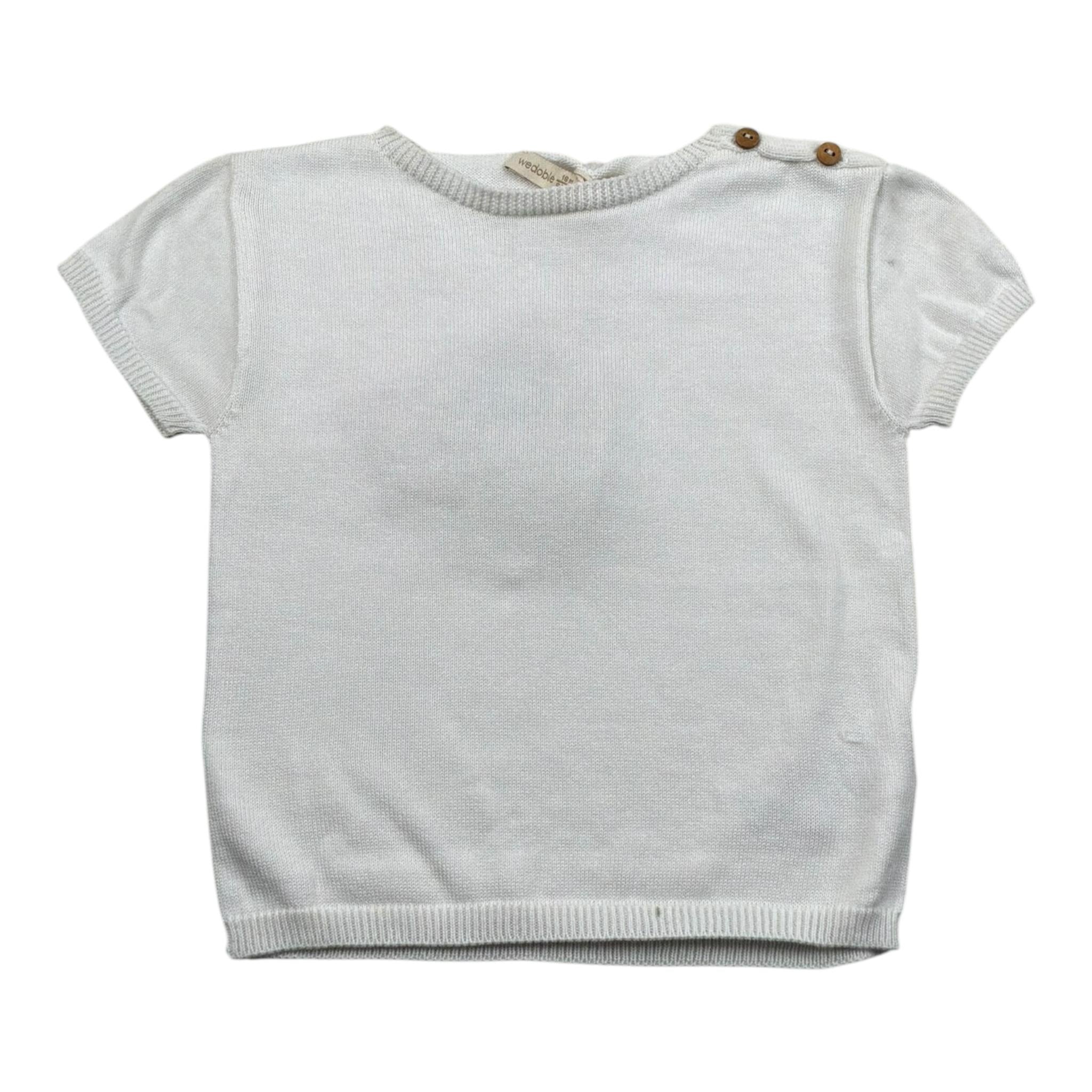 Wedoble T-Shirt Girocollo Tinta Unita per Neonato V2503302C PANNA WEDOBLE 