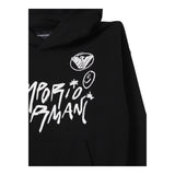 EMPORIO ARMANI felpa con cappuccio tinta unita con stampa Nero per Bambino EB000019 NERO EMPORIO ARMANI 