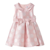 Abel & Lula Abito Cerimonia Tinta Unita con Pois per Bambina 5007 ROSA ABEL & LULA 