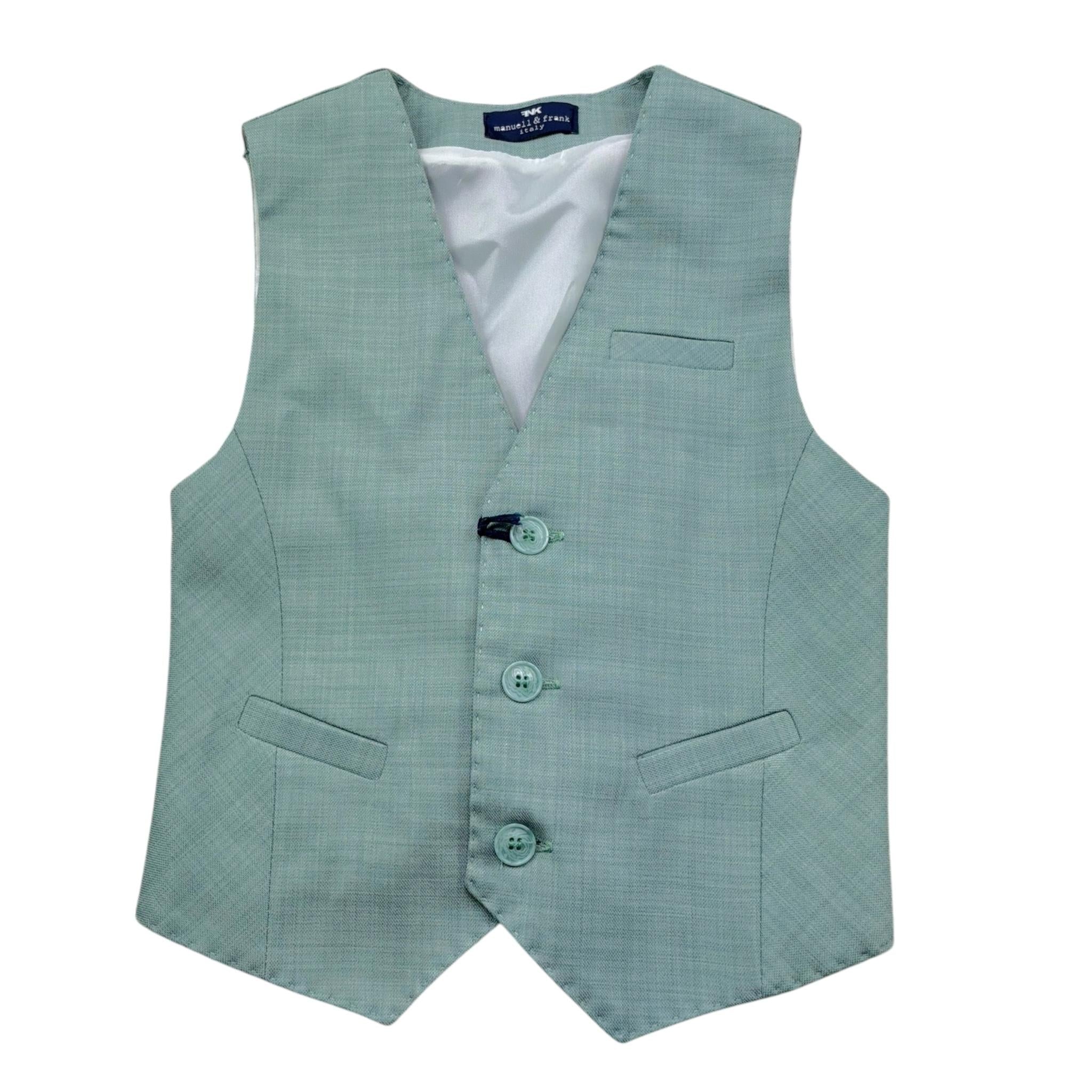 Manuel & Frank Gilet Tinta Unita per Bambino MF5296B VERDE MANUEL & FRANK 