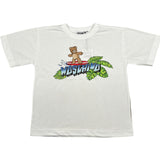 Moschino T-Shirt Girocollo Tinta Unita con Logo per Bambino HUM05K BIANCO MOSCHINO 