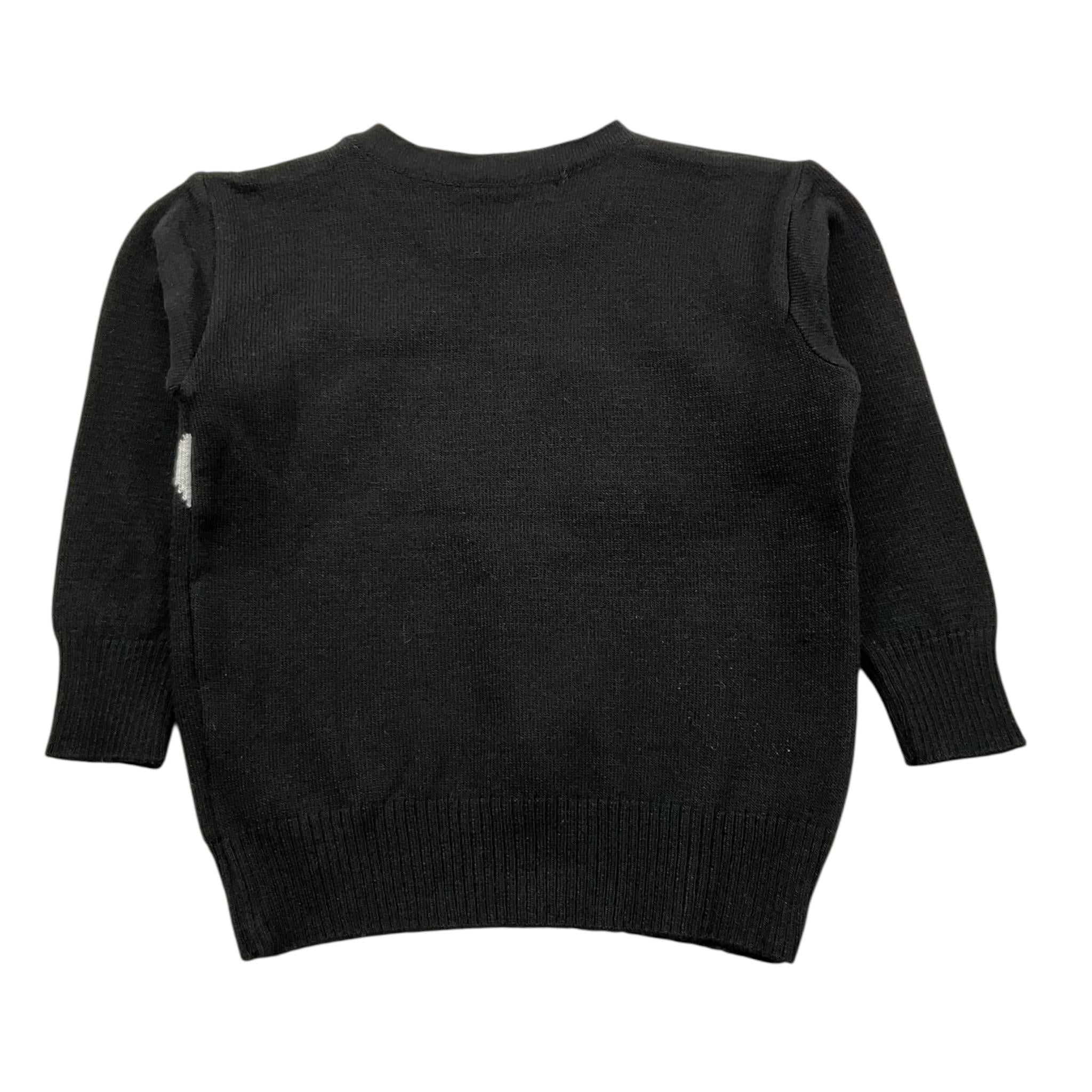 VICTOR DJARD maglia girocollo tinta unita con stampa Nero per Neonato MAG1223 NERO VICTOR DJARD 