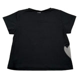 Liu Jo T-Shirt Girocollo Tinta Unita con Applicazione per Bambina GA5067XX NERO LIU JO 