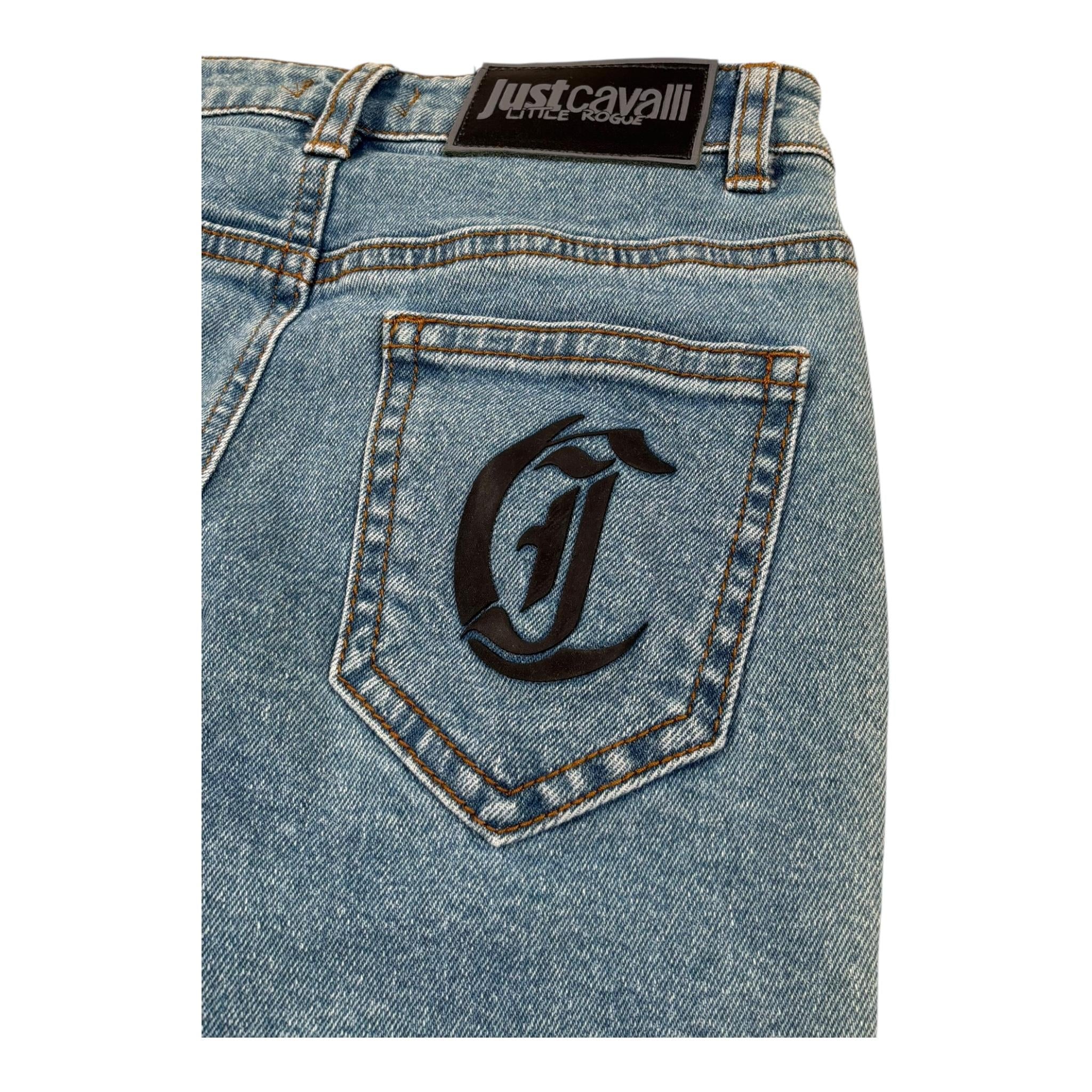 Just Cavalli Jeans Tinta Unita In Demin per Neonato JIP26050JE AZZURRO JUST CAVALLI 