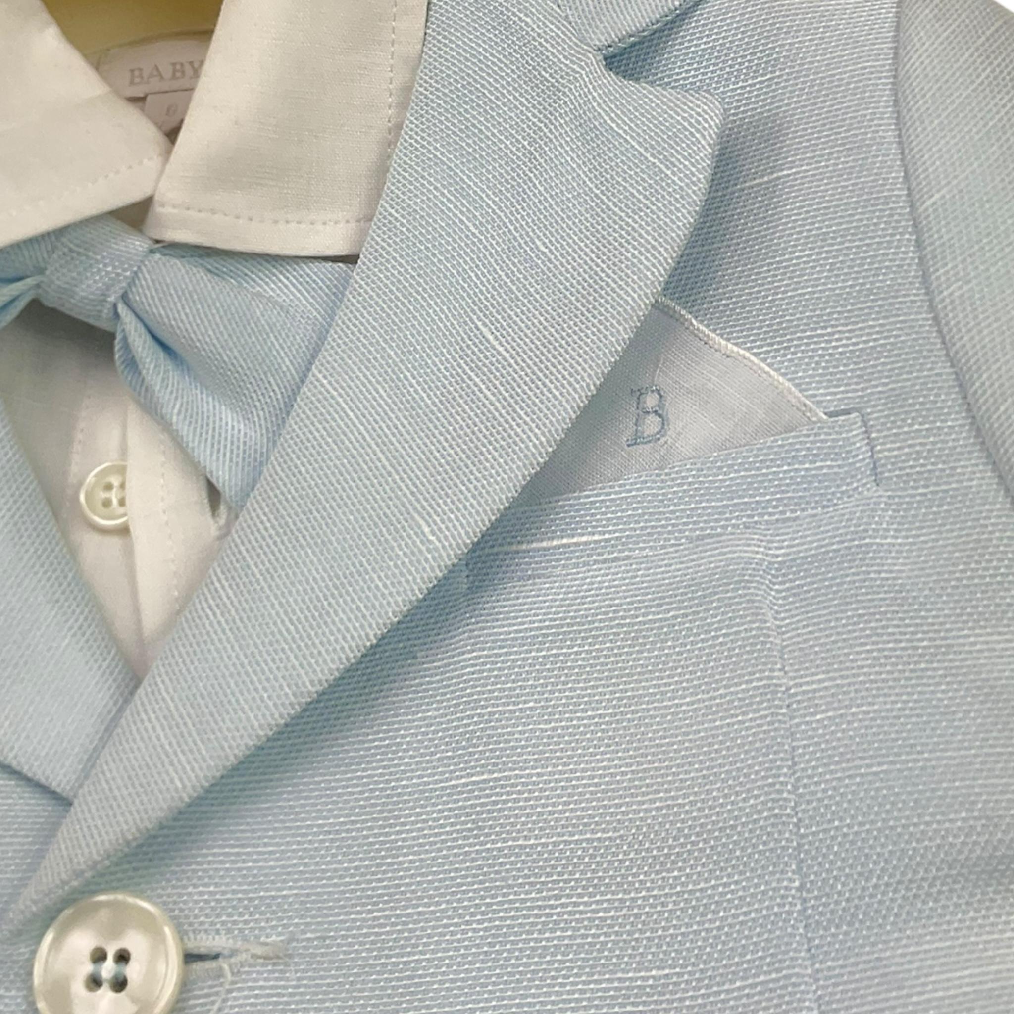 Baby A. Completo 2 Pezzi Pantalone-Giacca-Camicia-Papillions per Neonato A1402 AZZURRO BABY A. 