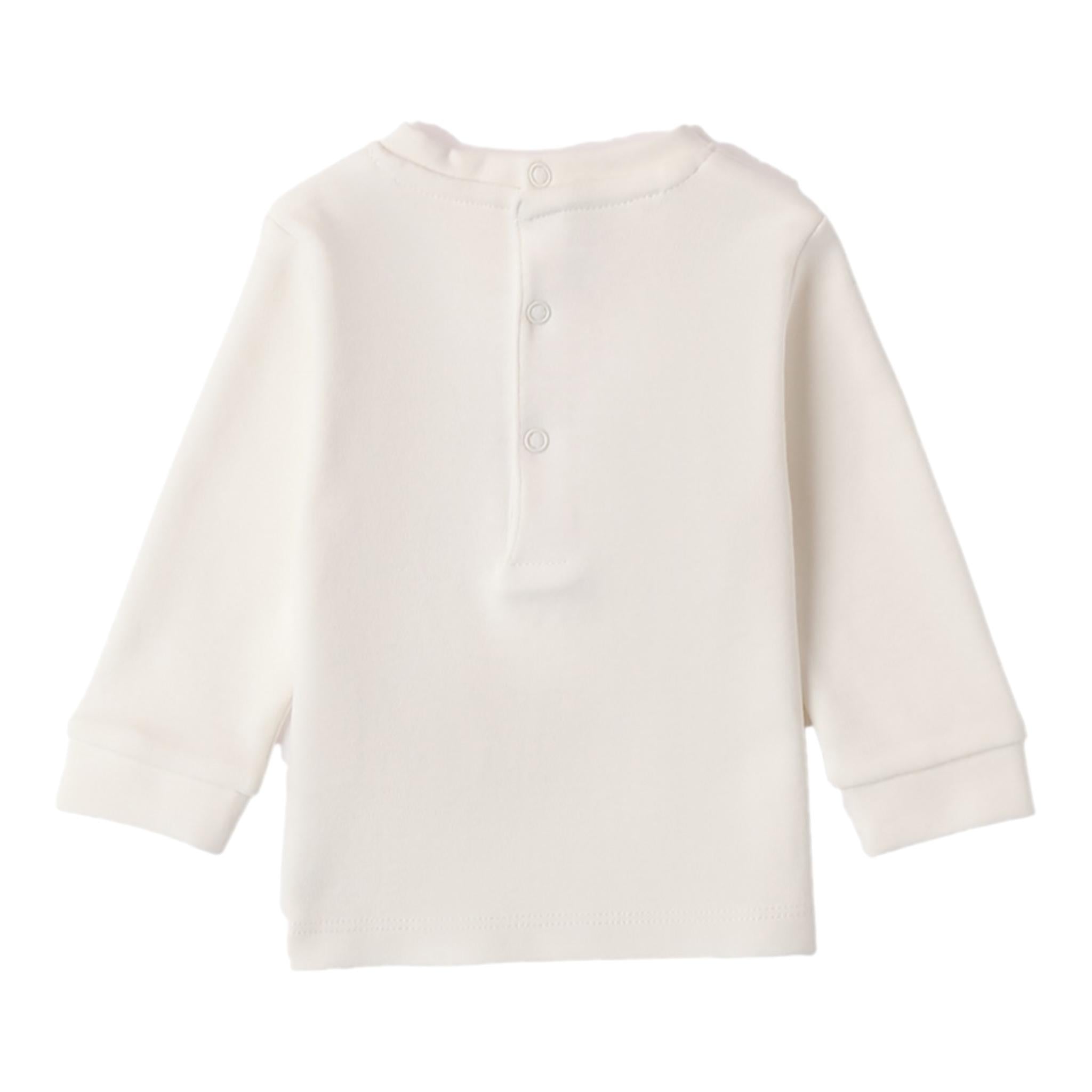 MINI BANDA shirt girocollo tinta unita con stampa Bianco per Neonata 3A614 BIANCO MINI BANDA 