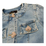Fun & Fun Giubbino In Denim Modello Crop per Bambina FNCBJK16530J BLU FUN & FUN 