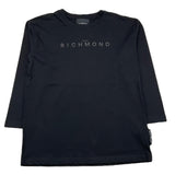 JOHN RICHMOND shirt girocollo tinta unita con stampa Nero per Bambino RBA25016TS NERO JOHN RICHMOND 