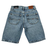 Tommy Hilfiger Bermuda In Denim Tinta Unita per Bambino KB0KB09674 AZZURRO TOMMY HILFIGER 