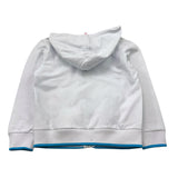 Suns68 Felpa Tinta Unita con Zip Cappuccio E Logo per Bambino CPF35310 BIANCO SUNS68 