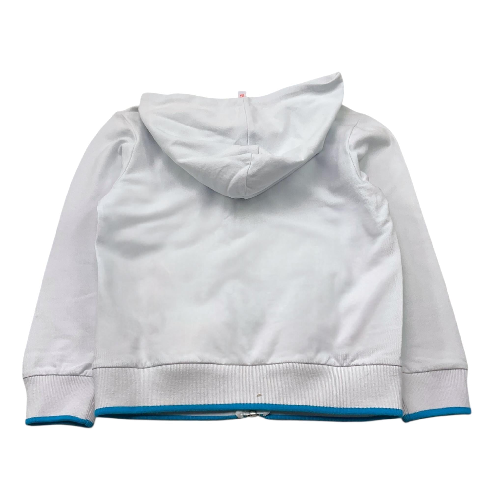 Suns68 Felpa Tinta Unita con Zip Cappuccio E Logo per Bambino CPF35310 BIANCO SUNS68 