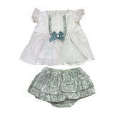 Valentina Bebes Completo 2 Pezzi Camicia-Culotte Bianco per Bambina