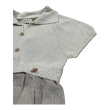 Wedoble Pagliaccetto Mezza Manica Tinta Unita per Neonato V2408305L BEIGE WEDOBLE 