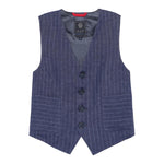 Fay Gilet Tinta Unita con Fantasia A Righe per Bambino FW2Q12 BLU FAY 