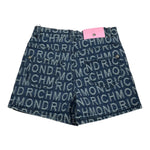 John Richmond Short In Denim Tinta Unita con Stampa per Bambina RGP26122SH BLU JOHN RICHMOND 