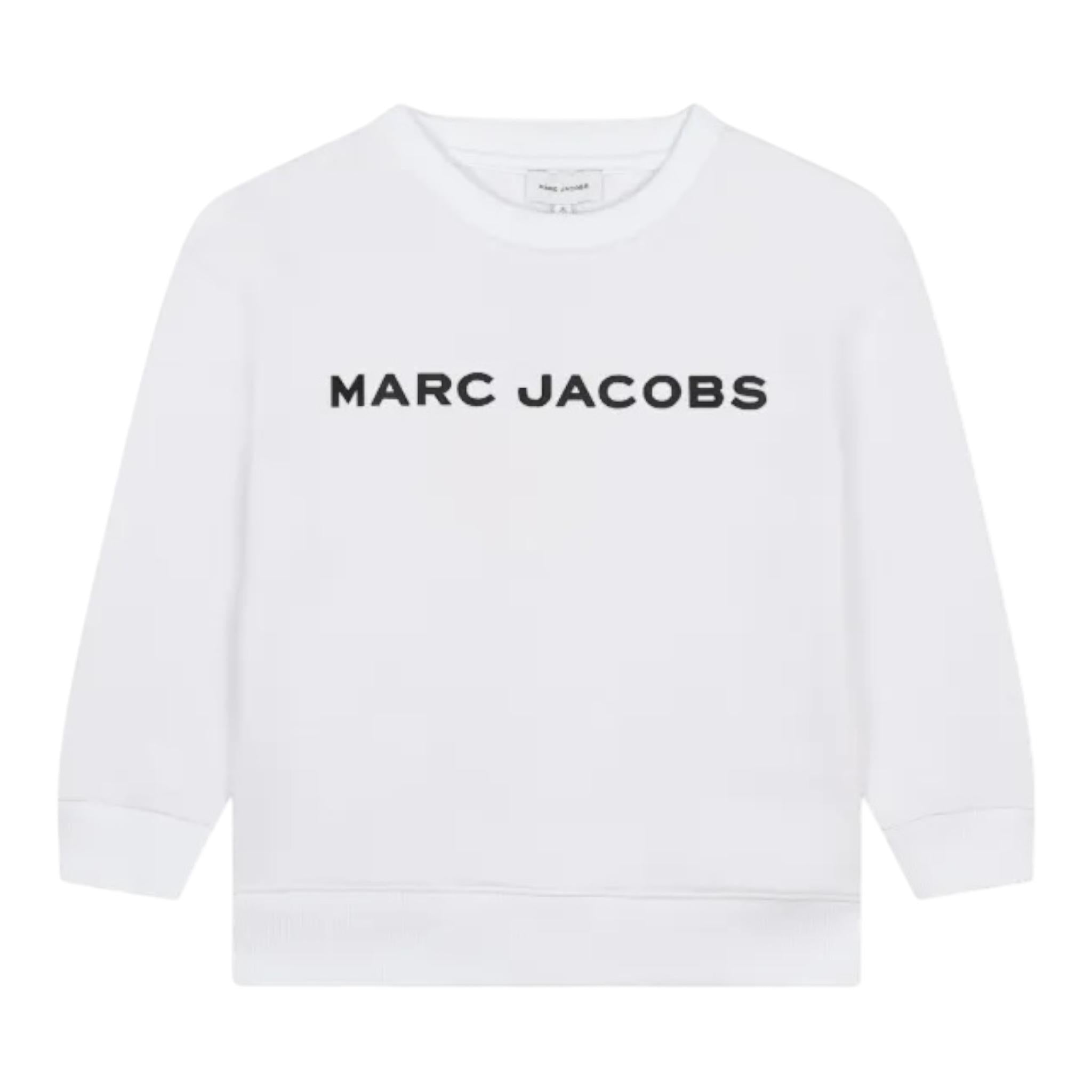 MARC JACOBS felpa girocollo tinta unita con stampa Bianco per Neonato W60319N BIANCO MARC JACOBS 