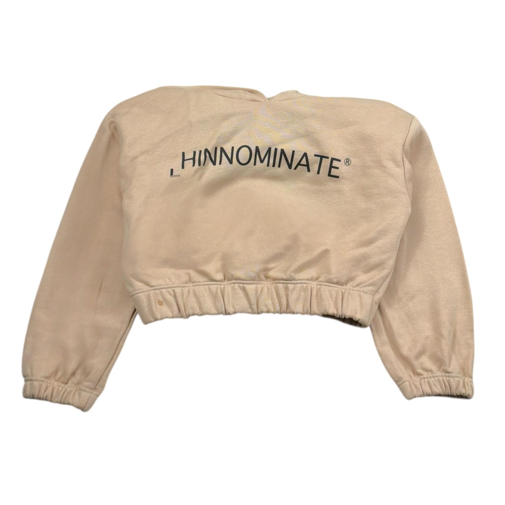 Hinnominate Felpa Tinta Unita con Stampa E Cappuccio per Bambina 3641FY00031 BEIGE HINNOMINATE 