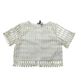 Manila Grace Top Tinta Unita Traforato per Bambina 238TMJS25 PANNA MANILA GRACE 