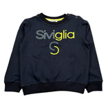 Siviglia Felpa Chiusa Girocollo Tinta Unita con Stampa per Bambino SVNST17294J BLU SIVIGLIA 