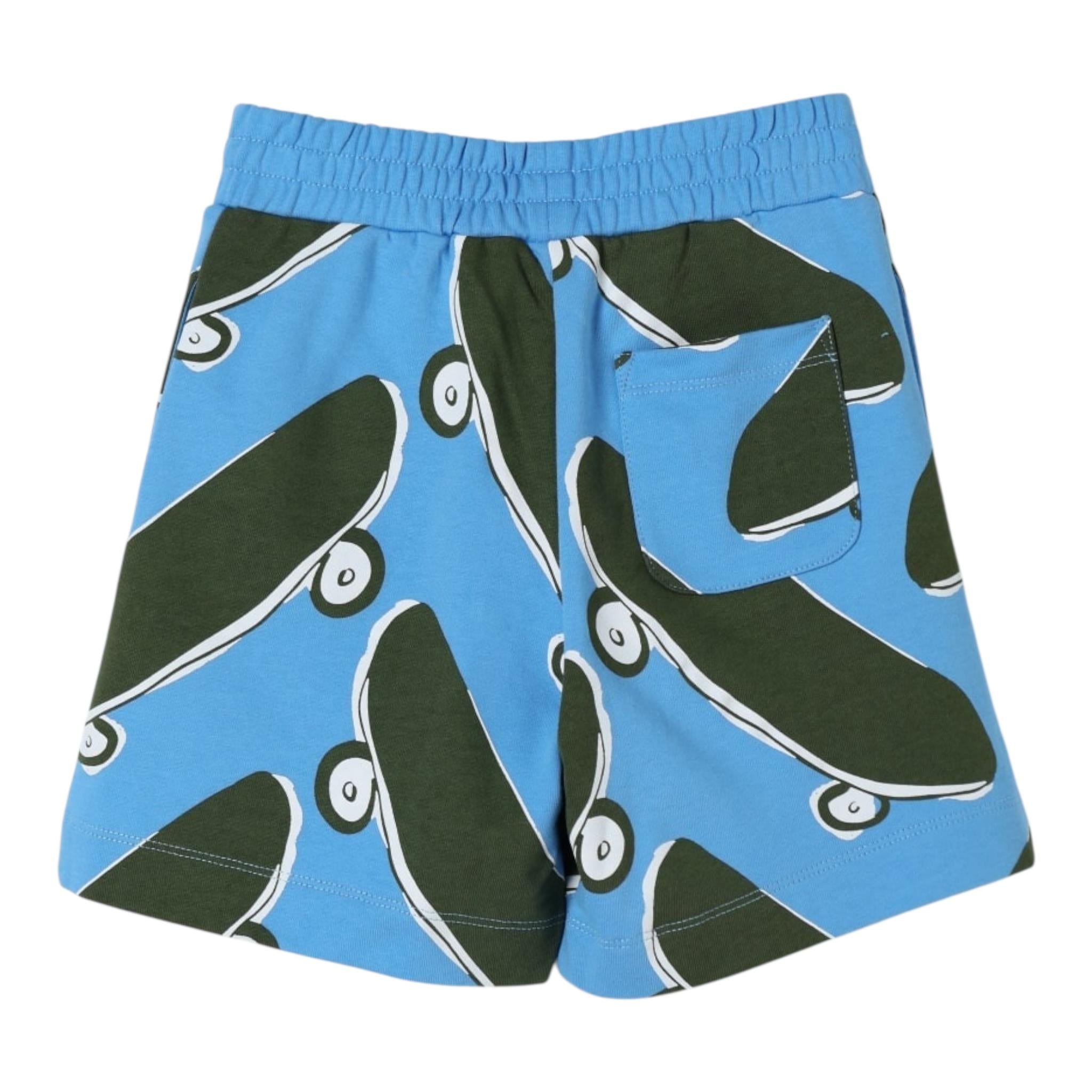 Stella Mccartney Bermuda Tinta Unita con Stampa per Neonato TW6Q59N COBALTO STELLA McCARTNEY 