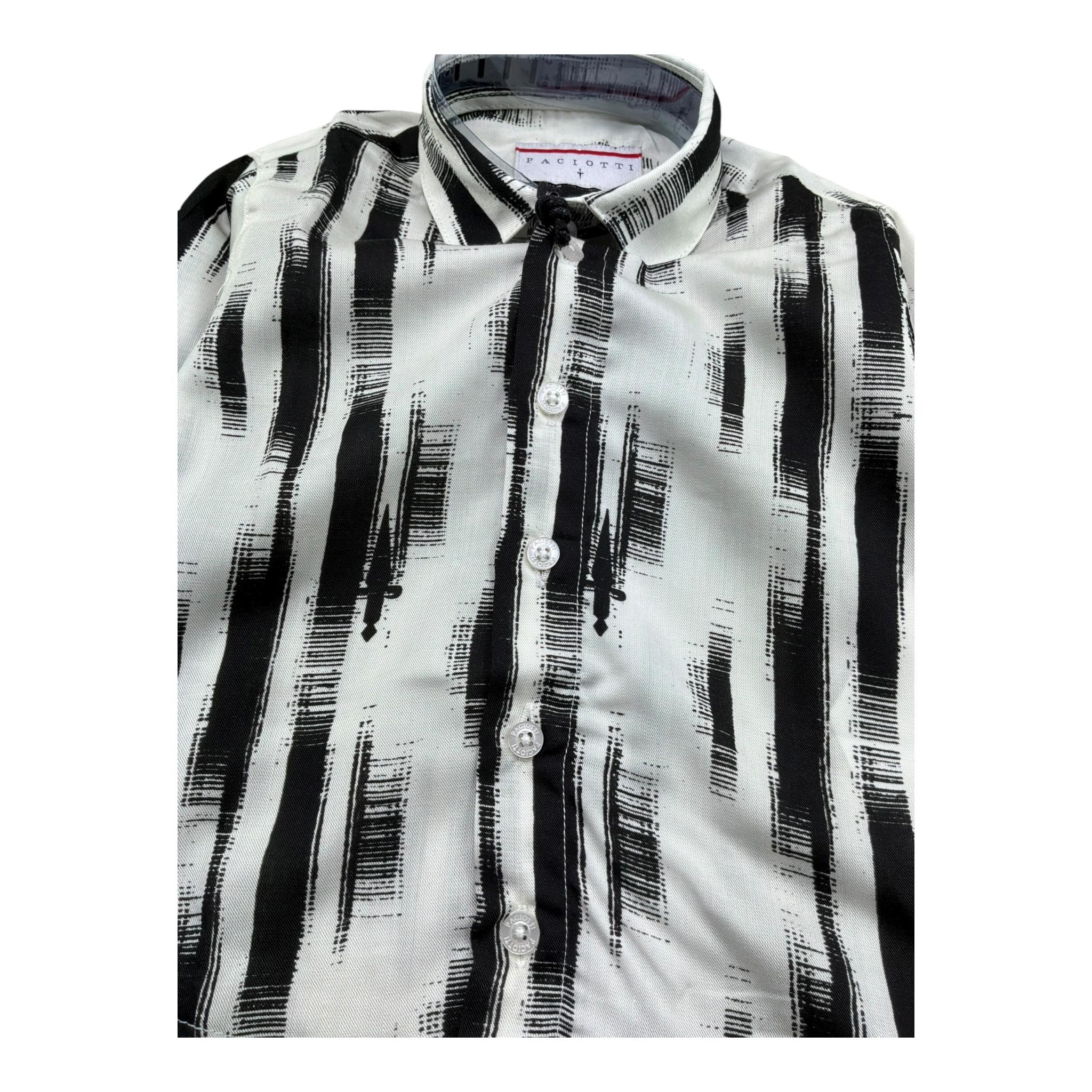 Cesare Paciotti Camicia Manica Lunga Bicolore per Neonato CMP5163BX PANNA CESARE PACIOTTI 