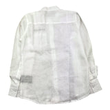 Trussardi Camicia Manica Lunga Tinta Unita con Collo Coreano Bianco per Bambino