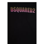 Dsquared2 T-Shirt Tinta Unita con Stampa per Bambino DQ2857 NERO DSQUARED2 
