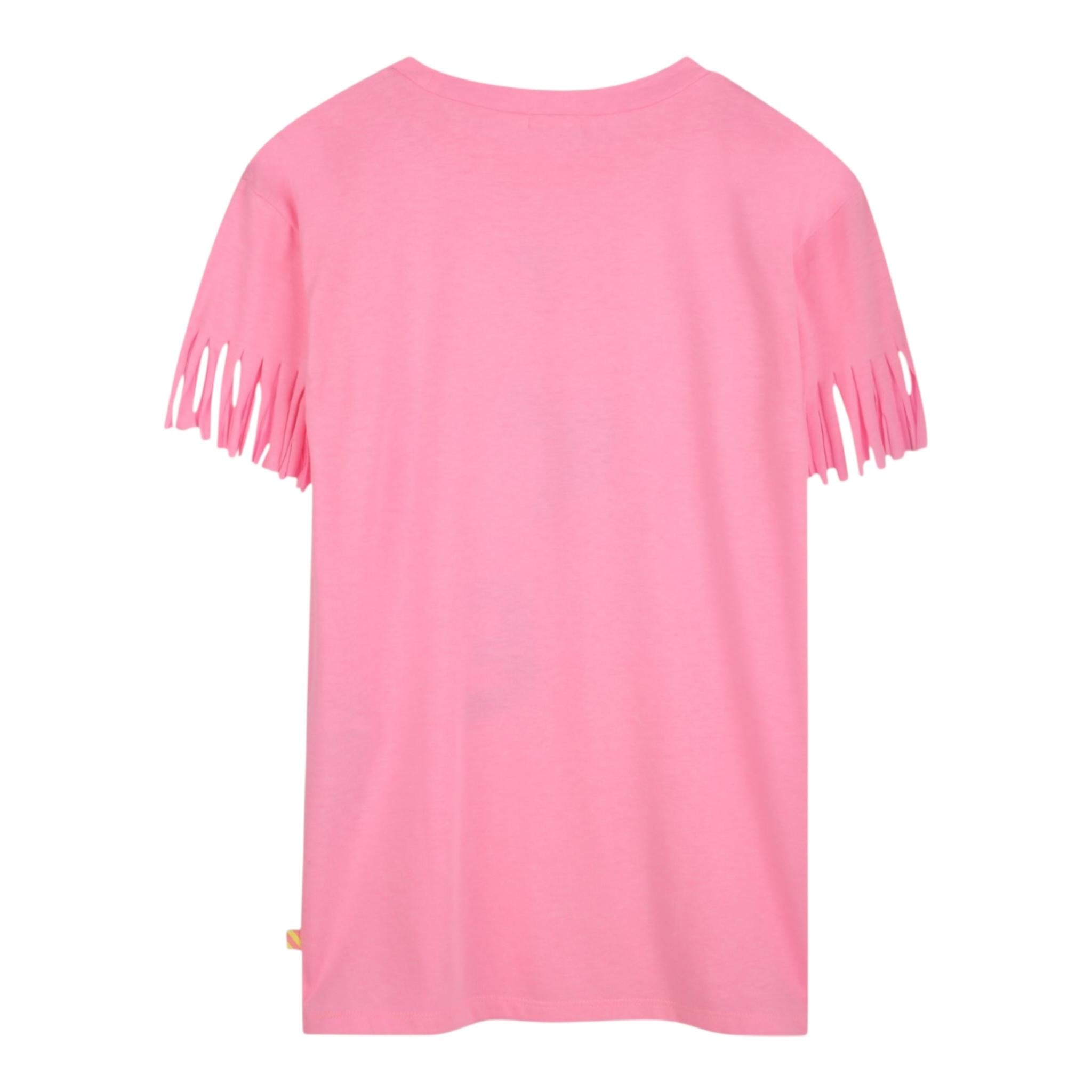 Billieblush Abito Modello T-Shirt Tinta Unita con Paillettes per Neonata U21084N ROSA FLUO BillIEBLUSH 