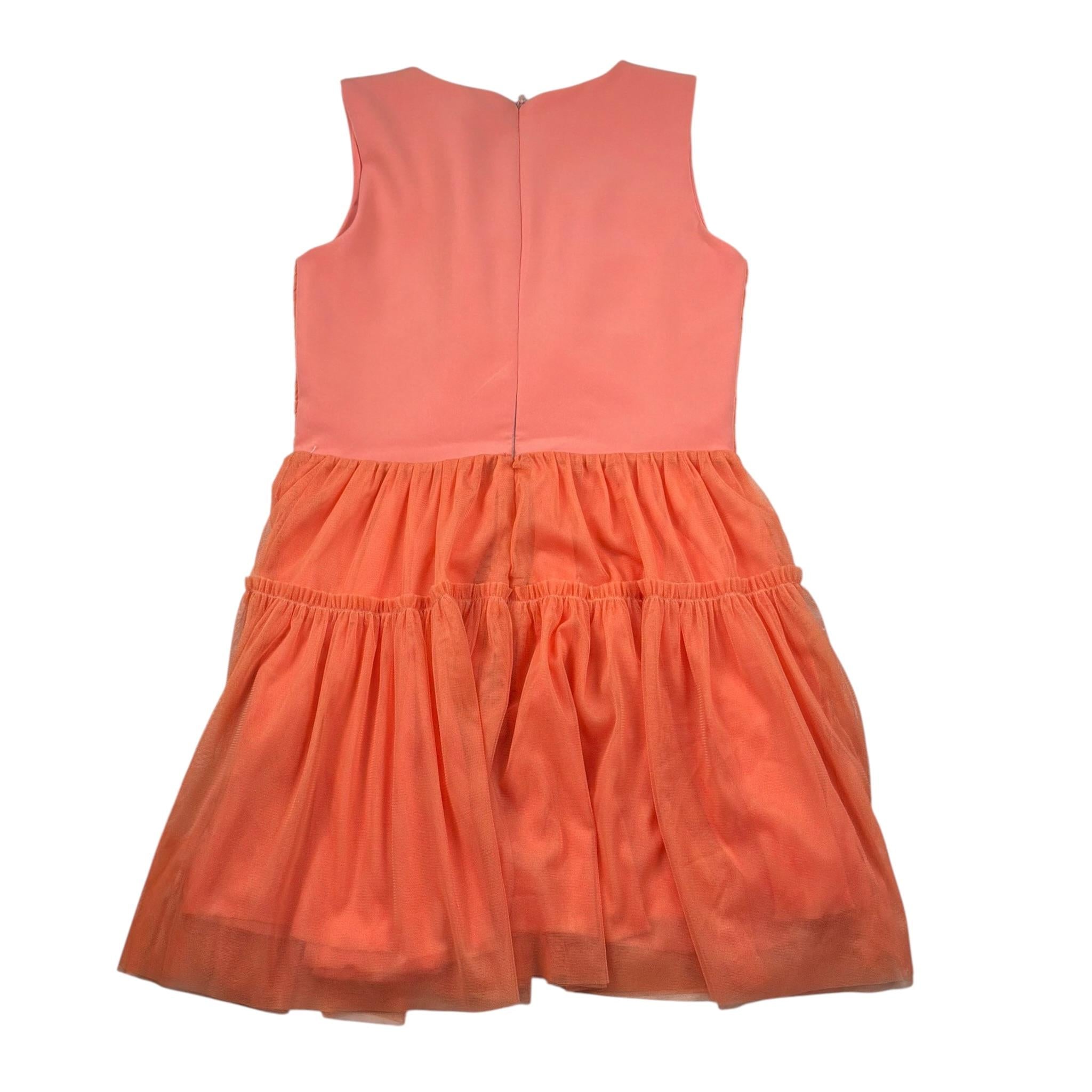 Kocca Abito Giromanica Tinta Unita con Tulle per Bambina CIRFEY ARANCIONE Kocca 