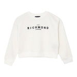 JOHN RICHMOND felpa tinta unita girocollo con stampa Bianco per Bambina RGA24053FEXXJ BIANCO JOHN RICHMOND 