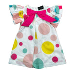 Marc Ellis Abito Tinta Unita con Stampa per Neonata JMNDR16786 BIANCO MARC ELLIS 