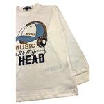 NEVER TOO shirt girocollo tinta unita con stampa in contrasto Panna per Bambino NT2219B PANNA NEVER TOO 