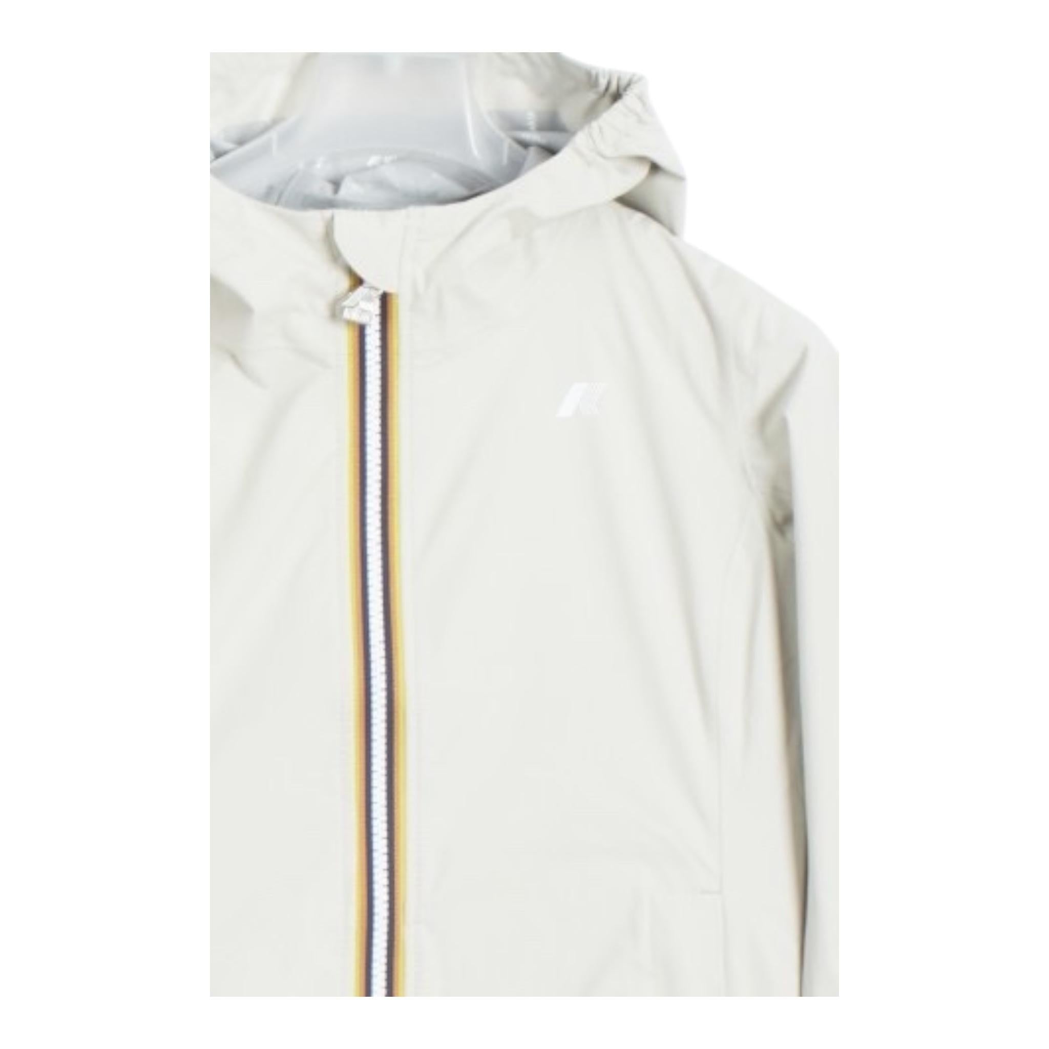 K-Way Giubbino Tinta Unita con Zip E Cappuccio per Bambino K4125CW GRIGIO K-WAY 