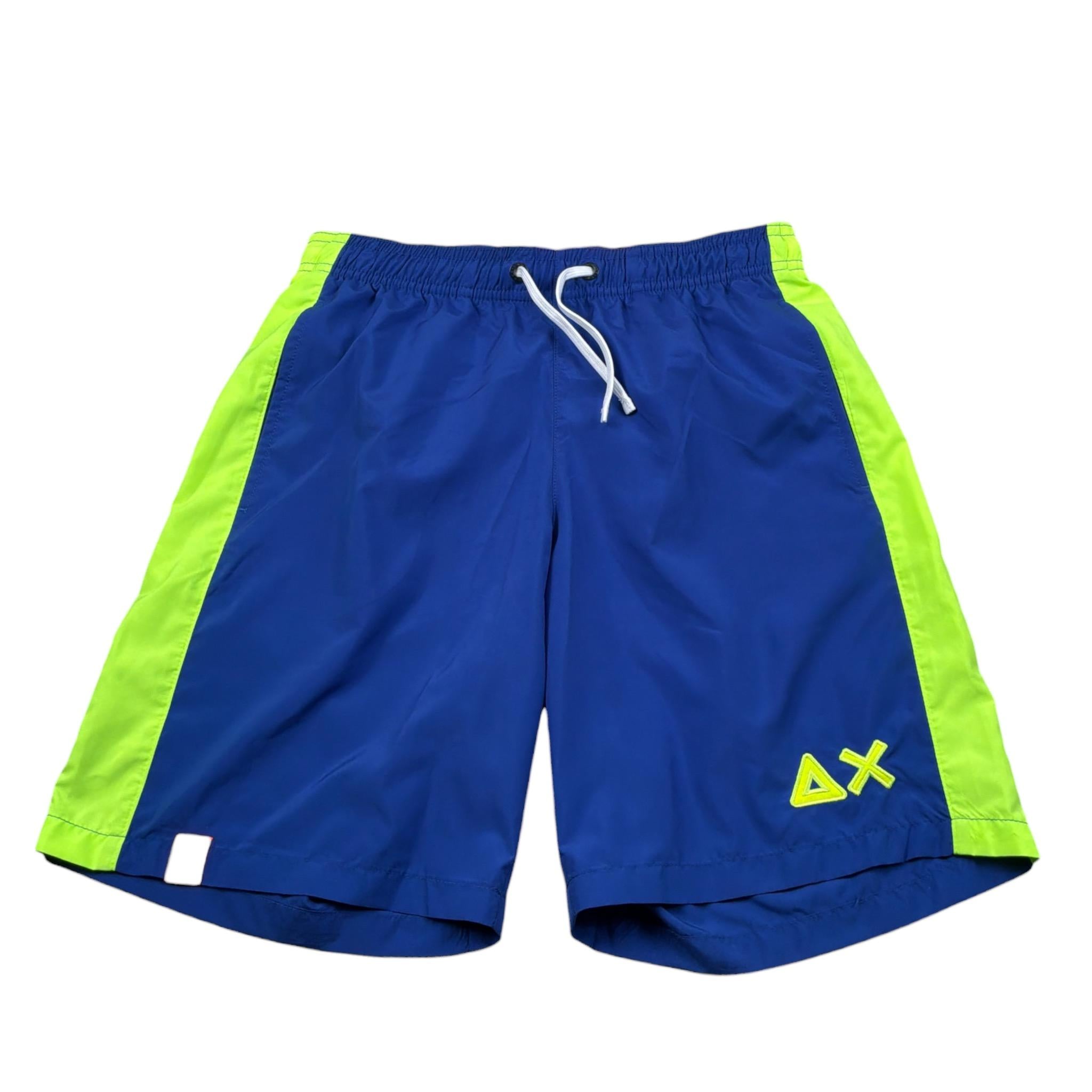 Sun68 Costume tinta unita con Profili In Contrasto Blu per Bambino H34310 BLU SUN68 