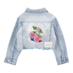 Monnalisa Giubbino In Denim con Stampa per Neonata 19E103 AZZURRO MONNALISA 