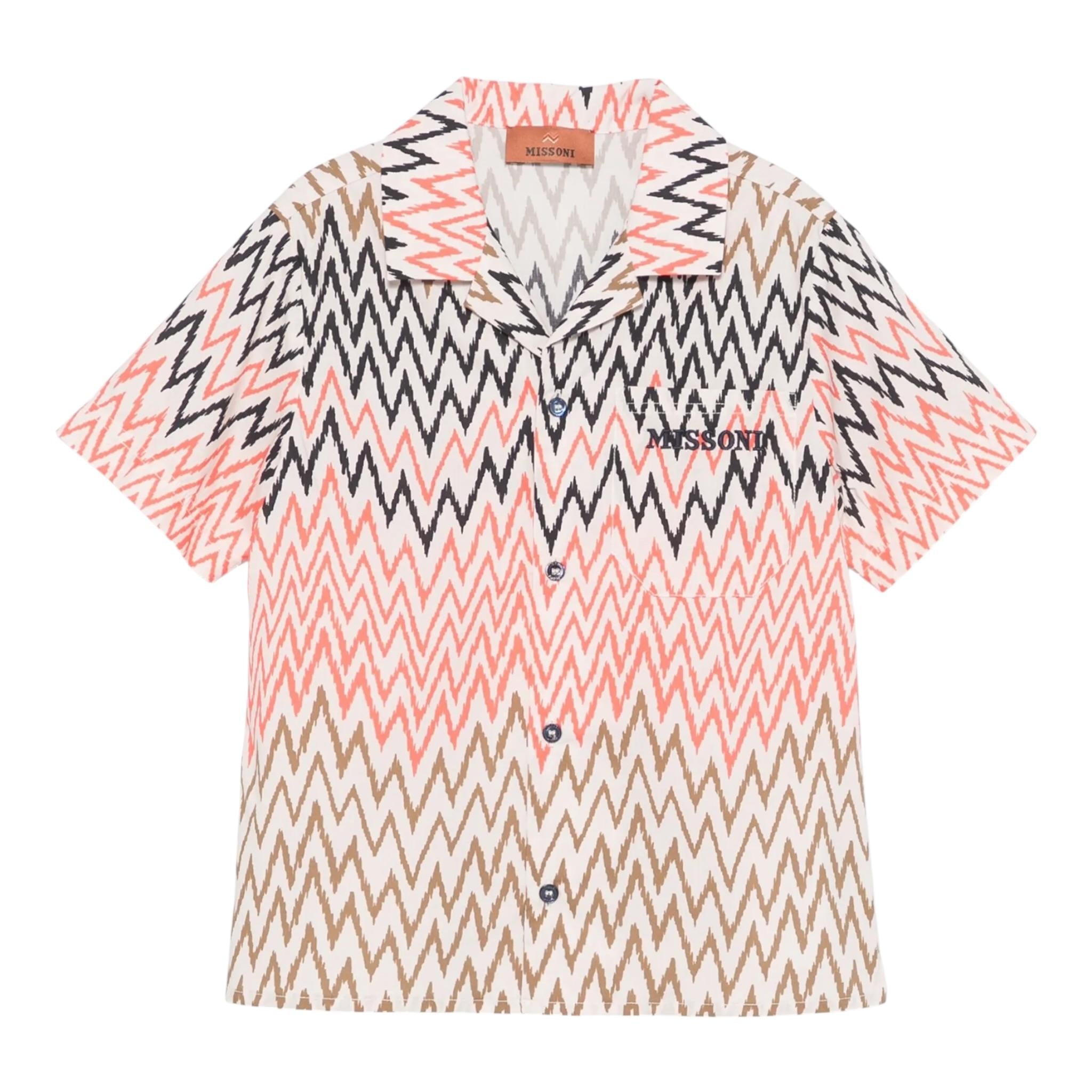 Missoni Camicia Mezza Manica Stampa Fantasia per Bambino MW5P01 MULTICOLOR MISSONI 